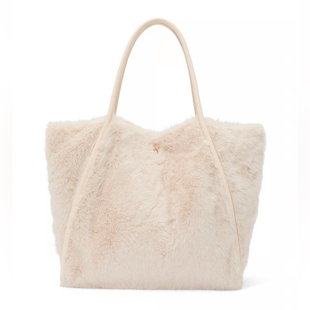 🆕 2PC VICTORIA'S SECRET COZY-FLEECE BLANKET THROW AND FAUX-FUR TOTE BAG DUO SET - Picture 3 of 10